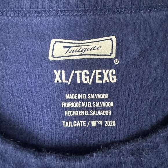 Atlanta Braves Tailgate Mens XL Blue Graphic Short Sleeve Crew Neck Tee T-shirt - Picture 5 of 8